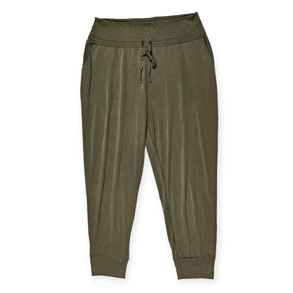 Fabletics Olive Green Soft Stretch Jogger Pants with Drawstring Women's Size XXL